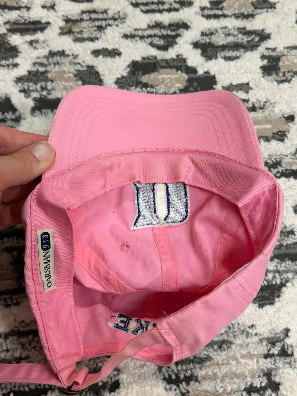 Oarsman 913 Duke University Pink Embroidered Baseball Cap Hat